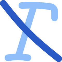 Italic Off Icon from Flex Flat Set