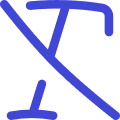 Italic Off Icon from Flex Duo Set