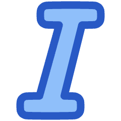 Italic Text Icon from Plump Duo Set