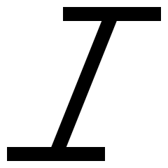 Italic Text Icon from Sharp Line Set