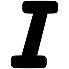 Italic Text Icon from Plump Solid Set