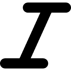 Italic Text Icon from Core Solid Set