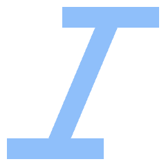Italic Text Icon from Sharp Flat Set