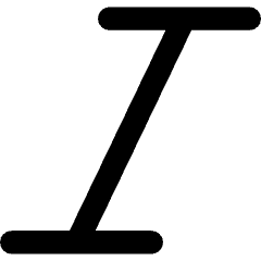 Italic Text Icon from Core Remix Set