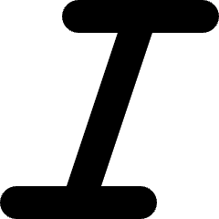 Italic Text Icon from Micro Solid Set