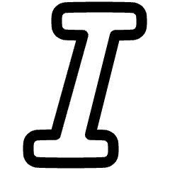 Italic Text Icon from Plump Line Set