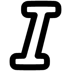 Italic Text Icon from Plump Remix Set