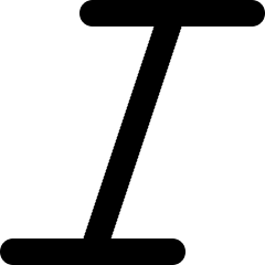 Italic Text Icon from Micro Line Set