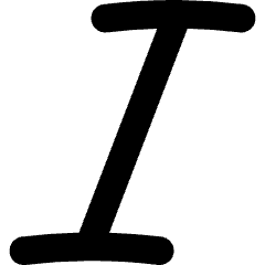 Italic Text Icon from Flex Solid Set
