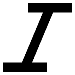 Italic Text Icon from Sharp Solid Set