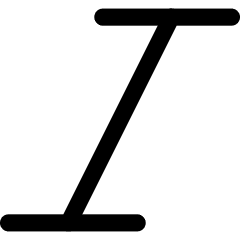 Italic Text Icon from Core Line Set