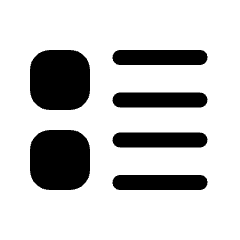 Layout Lists Icon from Rounded Line - Material Pro Set