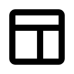 Layout Window 2 Icon from Rounded Line - Streamline Material Set