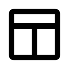 Layout Window 3 Icon from Rounded Line - Streamline Material Set