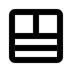Layout Window 9 Icon from Rounded Line - Material Pro Set