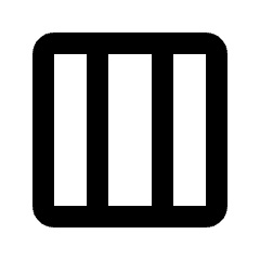 Layout Window Column Icon from Rounded Line - Streamline Material Set