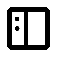 Layout Window Left Sidebar Icon from Rounded Line - Streamline Material Set