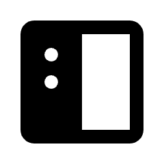 Layout Window Left Sidebar Fill Icon from Rounded Fill - Streamline Material Set