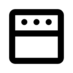 Layout Window Top Bar Icon from Rounded Line - Material Pro Set