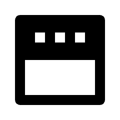 Layout Window Top Bar Fill Icon from Outlined Fill - Streamline Material Set