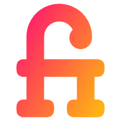 Ligature Icon from Plump Gradient Set