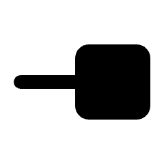 Line End Square Fill Icon from Rounded Fill - Streamline Material Set