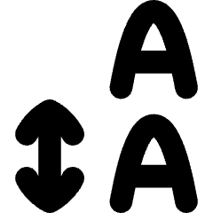 Line Spacing Icon from Flex Solid Set