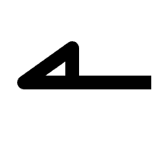 Line Start Half Triangle Icon from Rounded Line - Streamline Material Set
