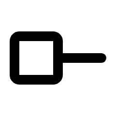 Line Start Square Icon from Rounded Line - Streamline Material Set