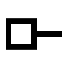 Line Start Square Icon from Sharp Line - Streamline Material Set