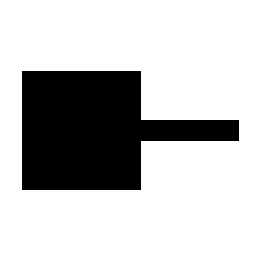 Line Start Square Fill Icon from Sharp Fill - Material Pro Set