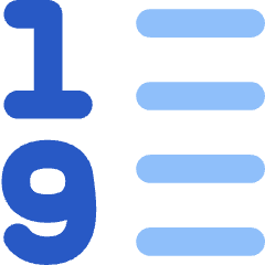 List 1 To 9 Icon from Flex Flat Set
