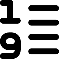List 1 To 9 Arrangement Icon from Micro Line Set