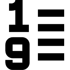 List 1 To 9 Icon from Sharp Remix Set