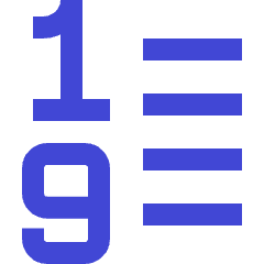 List 1 To 9 Icon from Sharp Duo Set