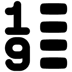 List 1 To 9 Icon from Plump Solid Set