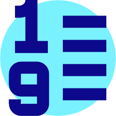 List 1 To 9 Icon from Sharp Pop Set