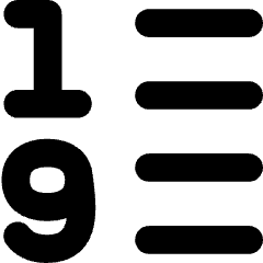 List 1 To 9 Icon from Flex Solid Set