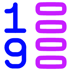 List 1 To 9 Icon from Plump Neon Set