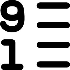 List 9 To 1 Icon from Flex Remix Set