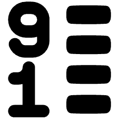 List 9 To 1 Icon from Plump Solid Set