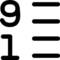 List 9 To 1 Icon from Flex Line Set