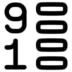 List 9 To 1 Icon from Plump Line Set