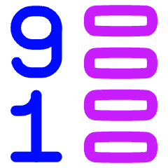 List 9 To 1 Icon from Plump Neon Set