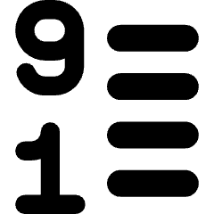 List 9 To 1 Icon from Core Remix Set