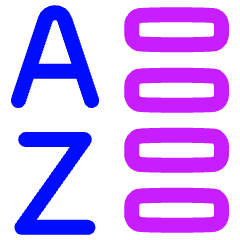 List A To Z Icon from Plump Neon Set