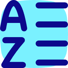 List A To Z Icon from Flex Pop Set