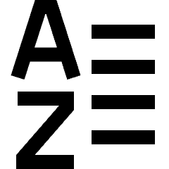 List A To Z Icon from Sharp Solid Set