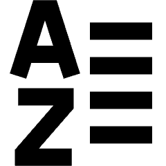 List A To Z Icon from Sharp Remix Set