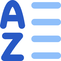 List A To Z Icon from Flex Flat Set